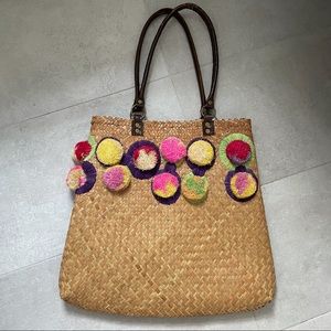 Sisal Woven Basket Bucket Tote Bag